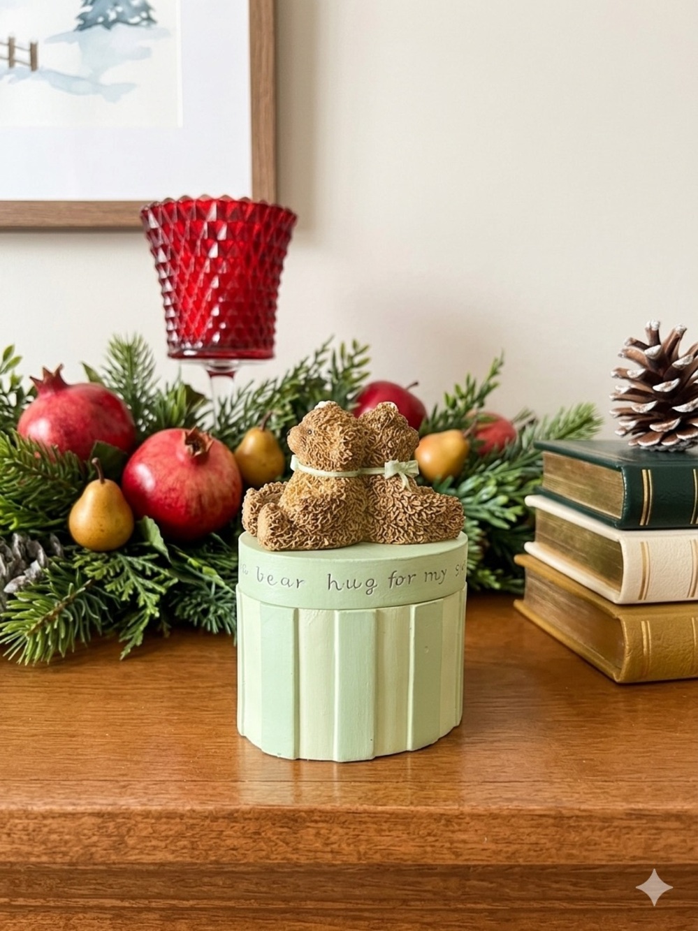 "Bear Hug" Trinket Box | Philippians 1:3 Christian Decor | Miniature